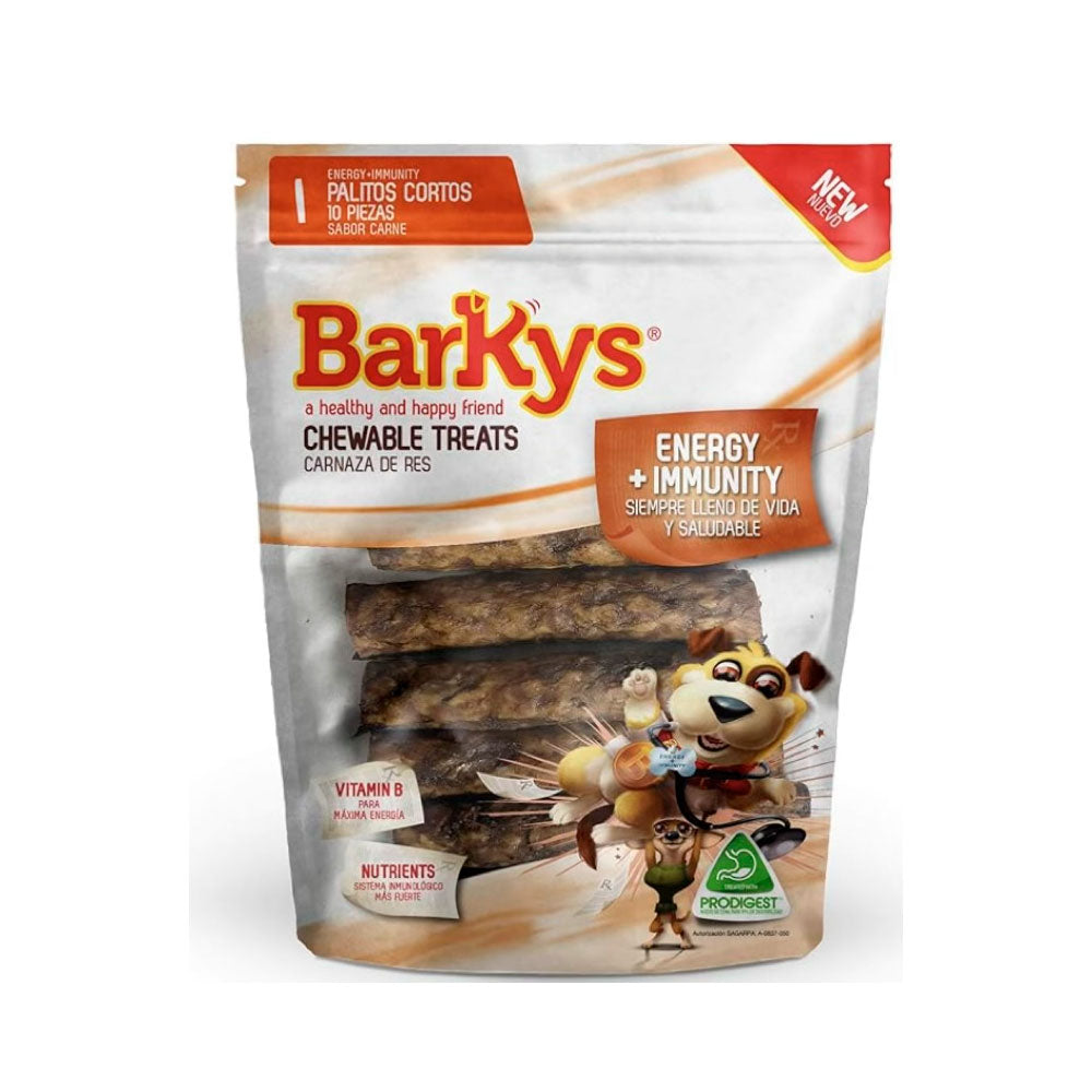 BARKYS - Premios Para Perro Palitos de Res 3x15 cm 10 Pzs