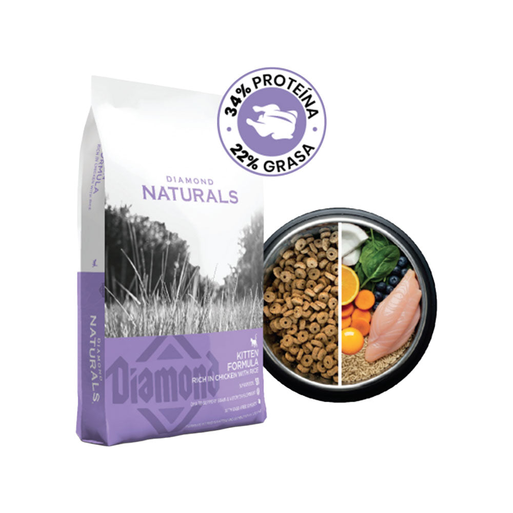 DIAMOND NATURAL - Alimento Seco Para Gatito Sabor Pollo 1 Kg