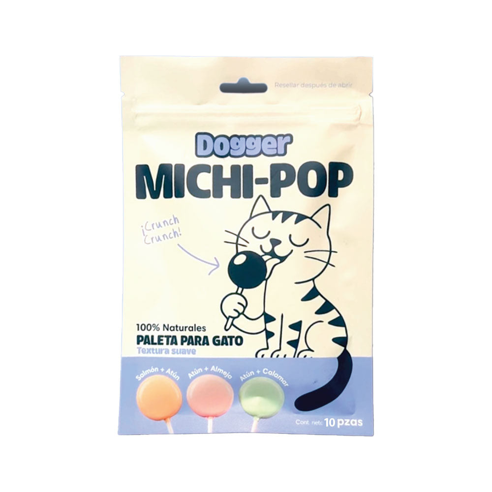 DOGGER - Premio Paleta Para Gato Michi-Pop 10 Pzas