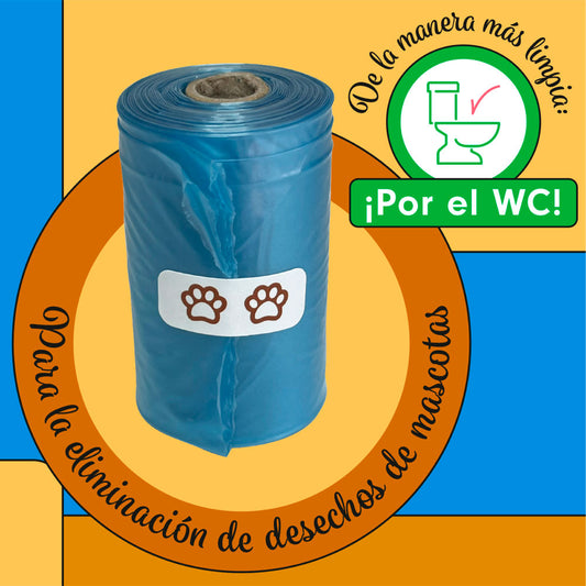 ECOPETLY - Caja Con 30 Bolsas Para Heces De Perro Hidrosolubles En Wc