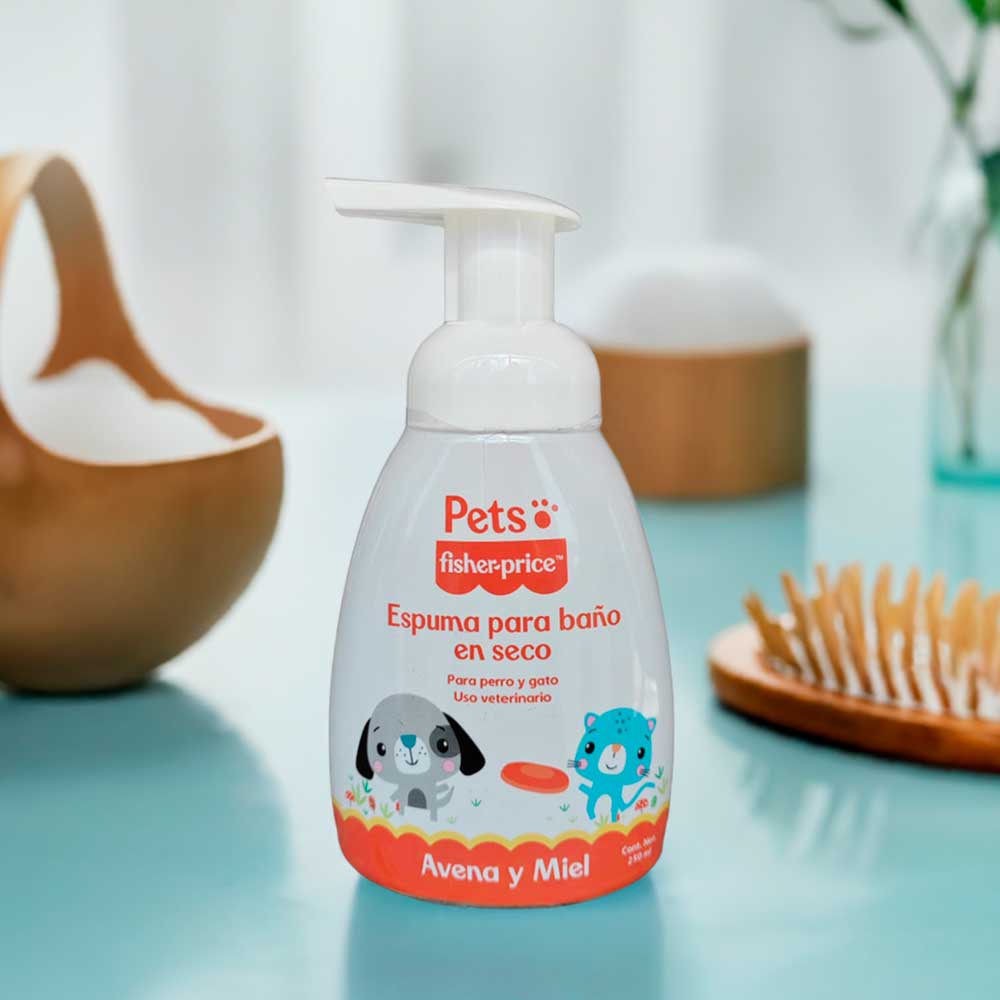 FISHER PRICE - Espuma Avena Miel Para Perro y Gato Baño En Seco 250 ml