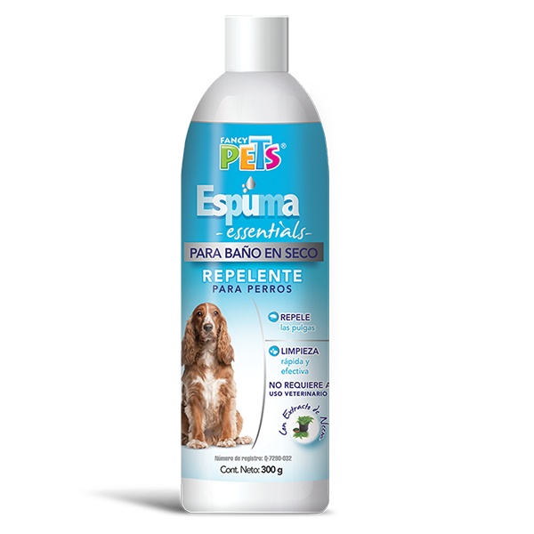 FANCY PETS - Espuma Para Baño En Seco Repelente 300 Gr Espuma Estetica Chico