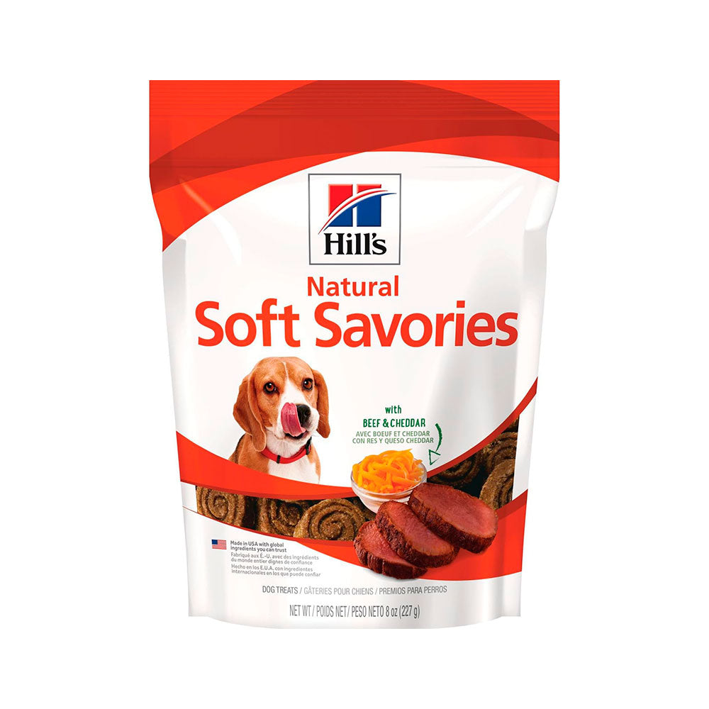 HILL'S SCIENCE DIET - Natural Soft Savories Premios Para Perro Res Y Chedar 230 g