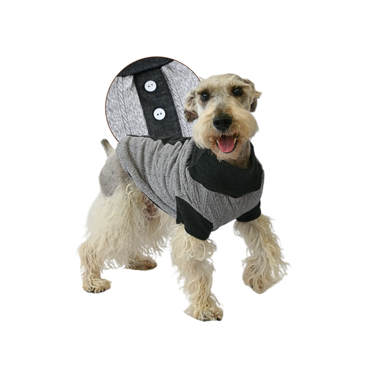 ZOOETERS - Suéter Liso Color Gris Para Perro T4