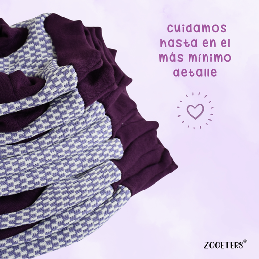 ZOOETERS - Suéter Cuadritos Color Lila Para Perro T4