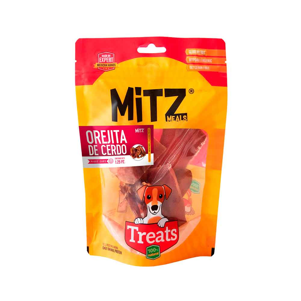 MITZ MEALS - Premios Para Perro Orejita De Res 2 Pzas