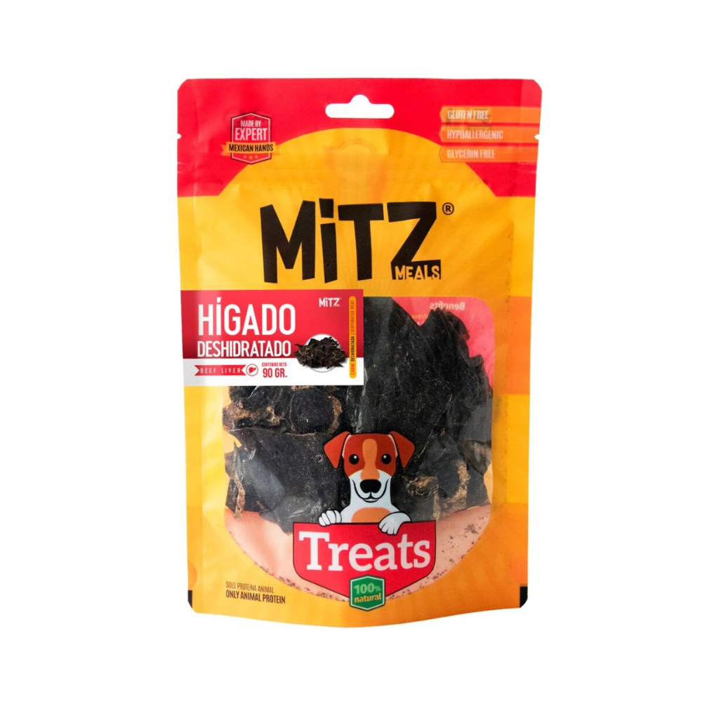 MITZ MEALS - Premios Para Perro Higado Deshidratado 60 g
