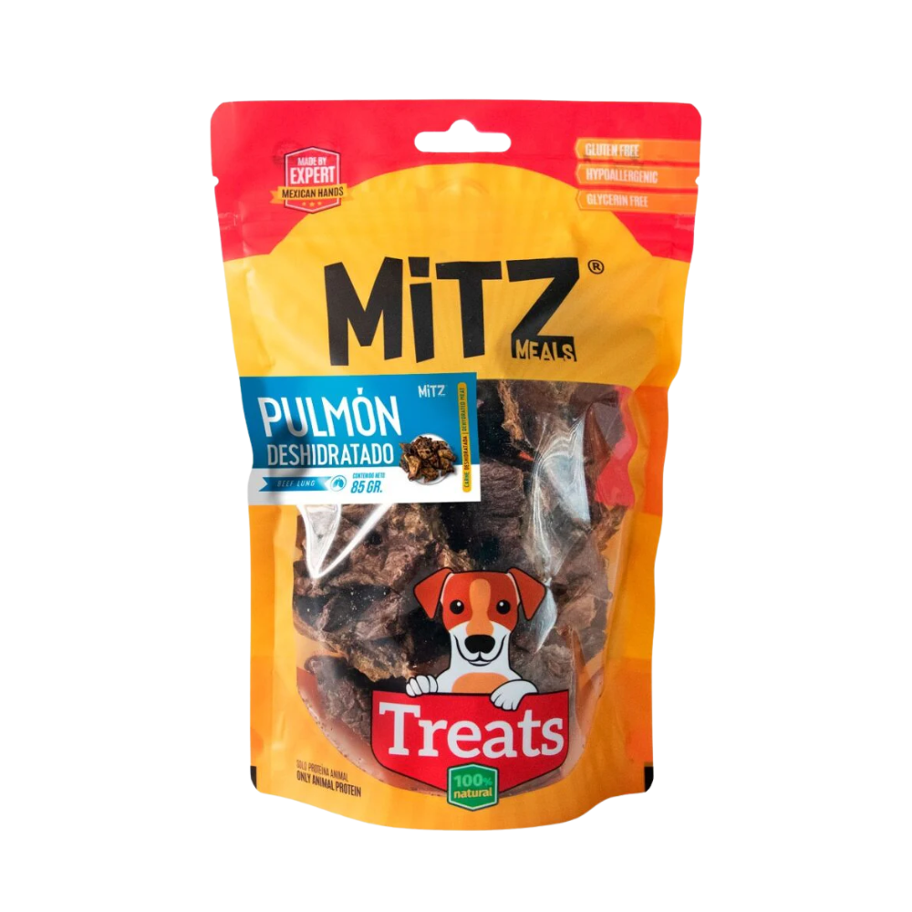 MITZ MEALS - Premios Para Perro Pulmón Deshidratado 60 g