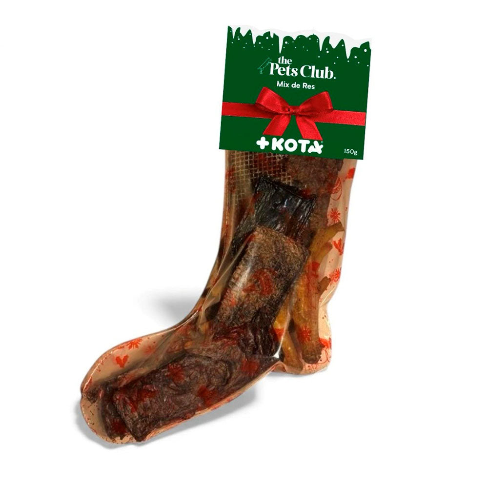 PETS CLUB - Bota Navideña Mix De Res Para Perro 150 g