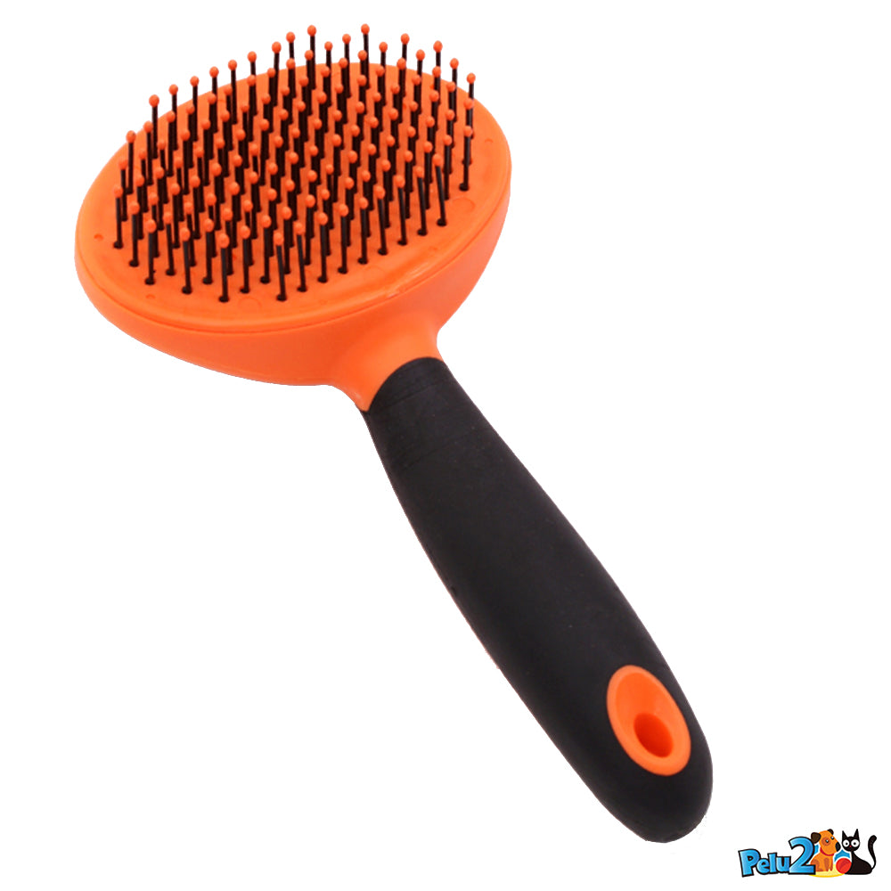 PELU2 - Cepillo Para Perros y Gatos Puntas Redondas Grande