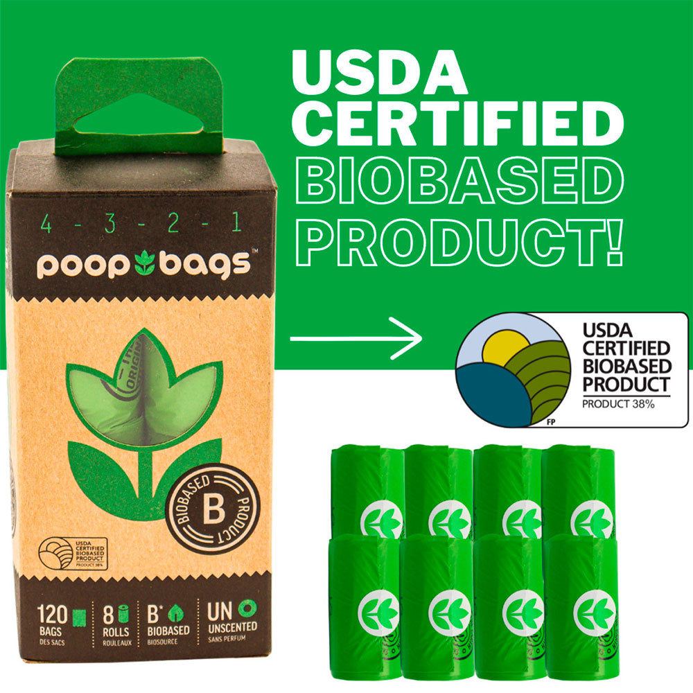 POOP BAGS - Bolsas Biodegradables Para Heces De Perro 120 Pzas