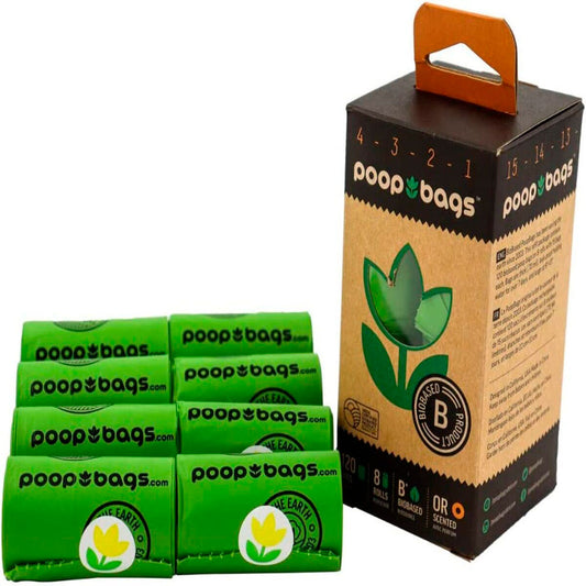 POOP BAGS - Bolsas Naranja Biodegradables Para Heces De Perro 120 Pzas