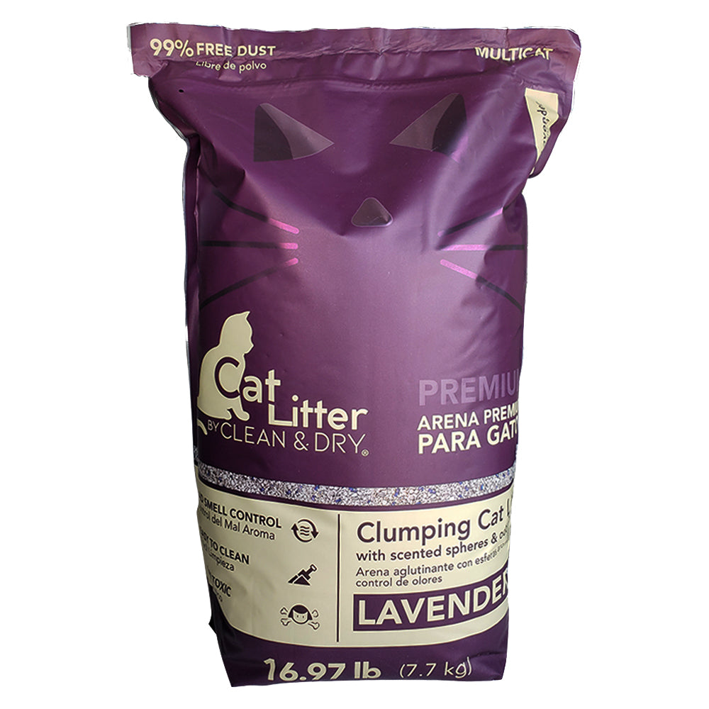 Clean & Dry Arena P/Gato Super Premium Lavanda 7.7 K