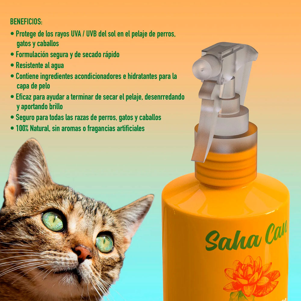 SAHA CAN - Protector Solar e Hidratante Para Perro y Gato 300 ml