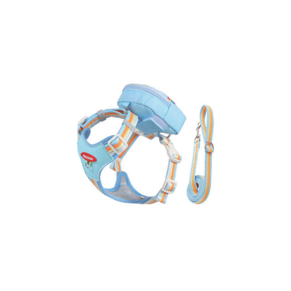SAKURA - Pechera con Mochila Para Perro Color Azul 2 pzas