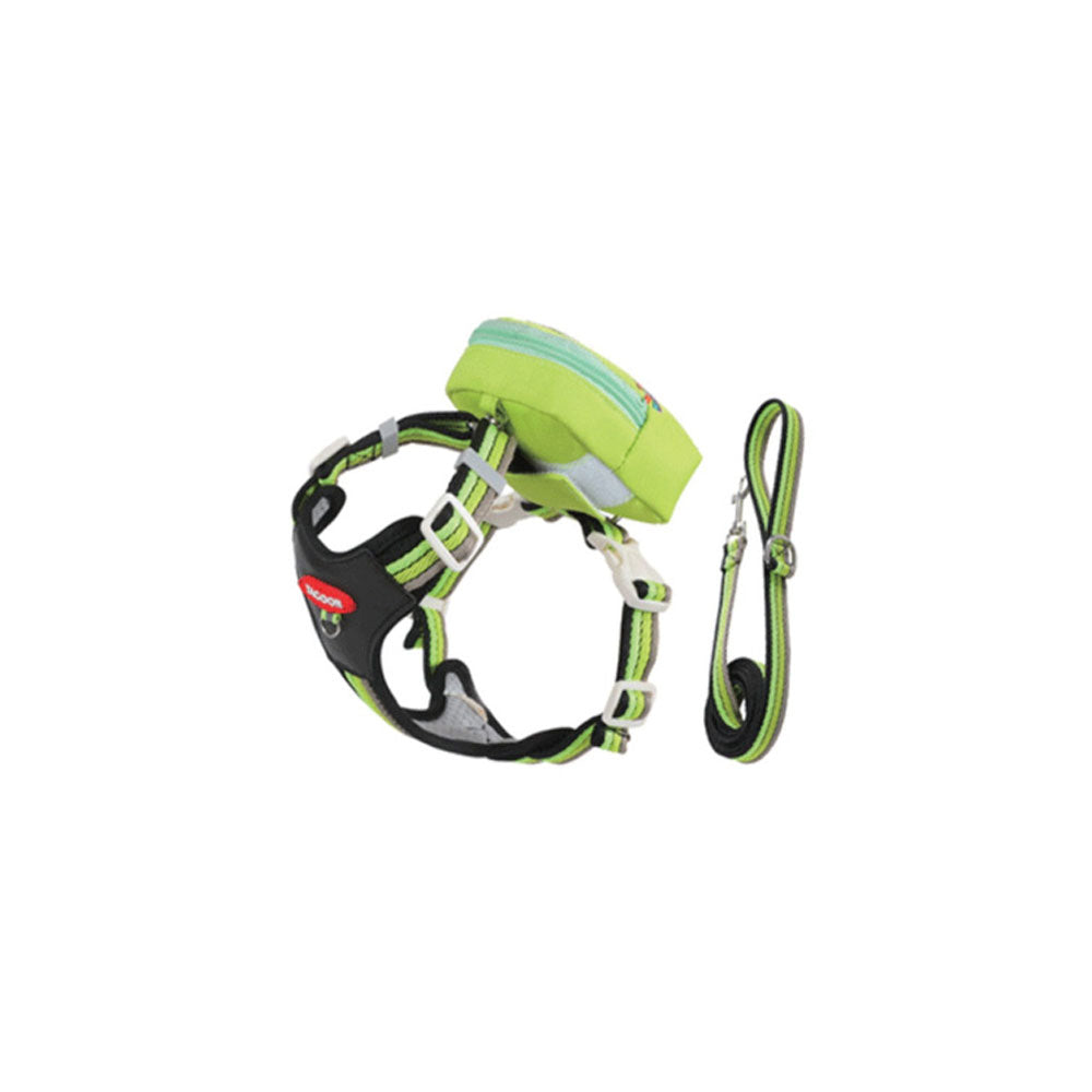 SAKURA - Pechera con Mochila Para Perro Color Verde 2 pzas