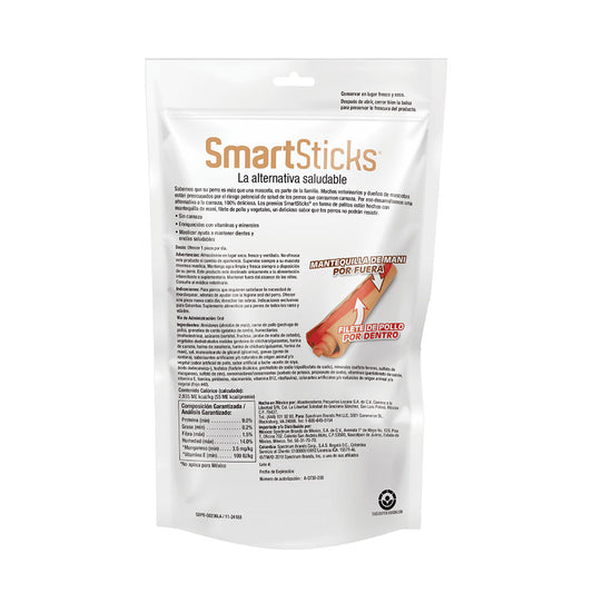 SMART BONES - Premios Para Perro Sticks Cacahuate 5 Pzas