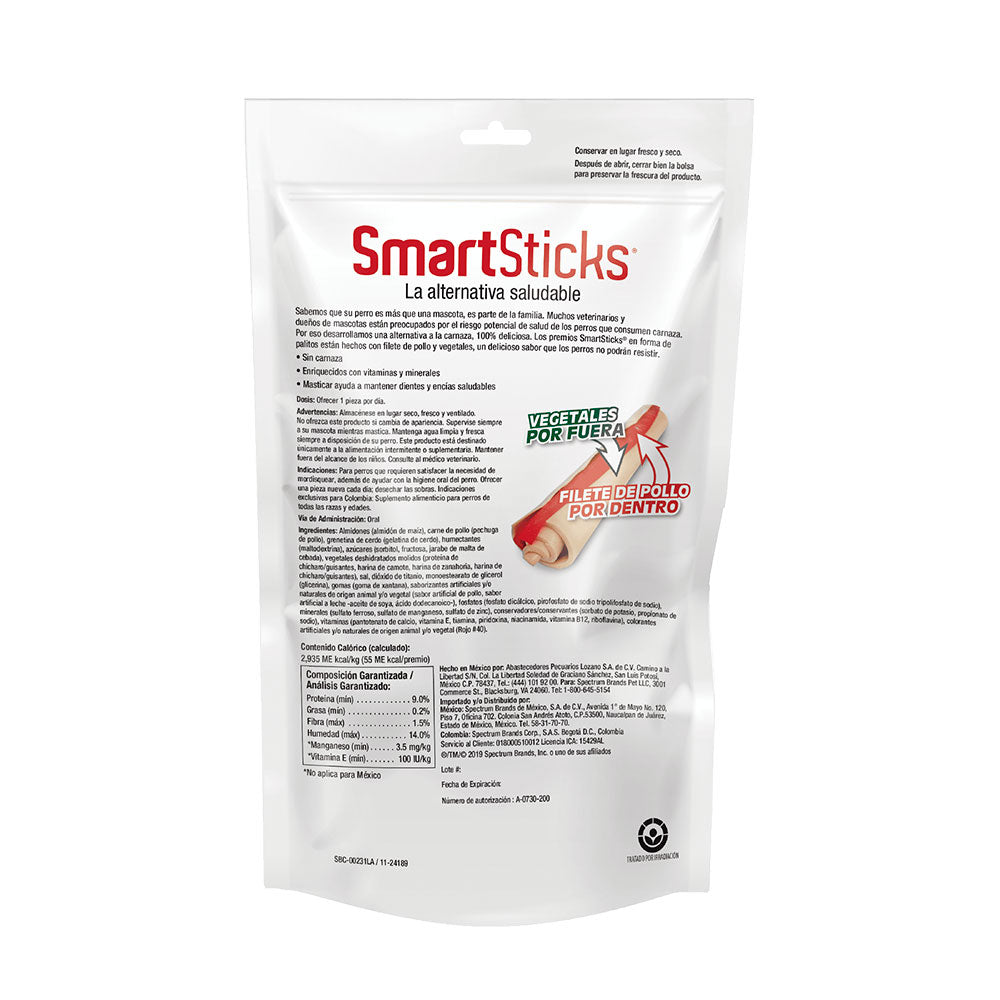 SMART BONES - Premios Para Perro Sticks De Pollo 5 Pzas