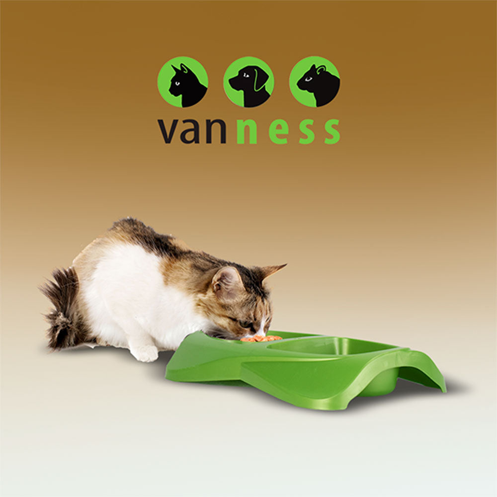 VAN NESS - Plato Doble Chico Para Perros y Gatos 473 ml