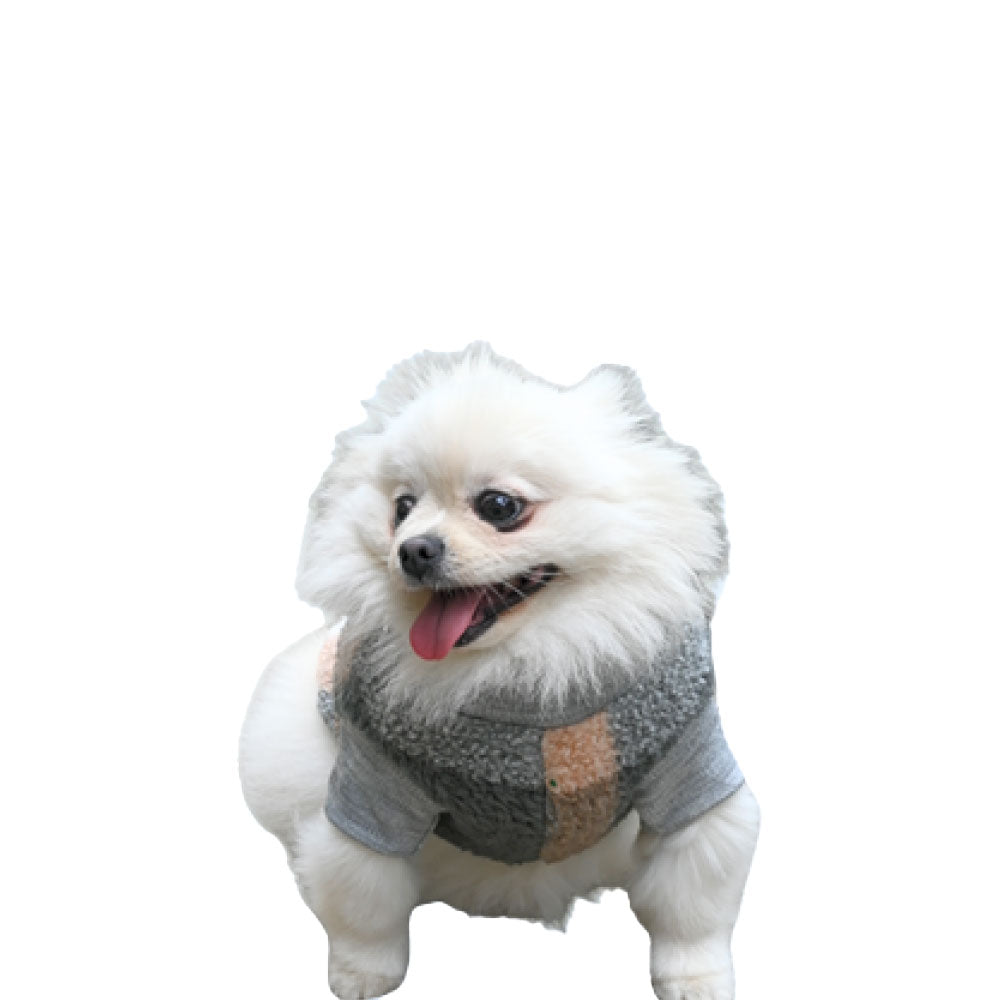 ZOOETERS - Suéter De Peluche Color Gris Para Perro T4