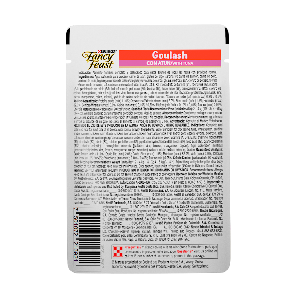 FANCY FEAST - Alimento Húmedo Goulash Atún Pouch85 g