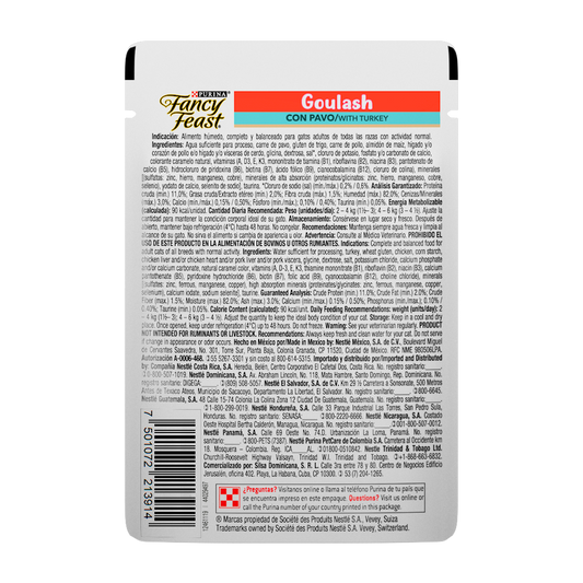 FANCY FEAST - Alimento Húmedo Para Gato Goulash Pavo Pouch85 g