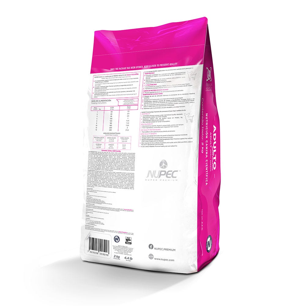NUPEC - Alimento Seco Perro Adulto Razas Pequeñas 2 kg