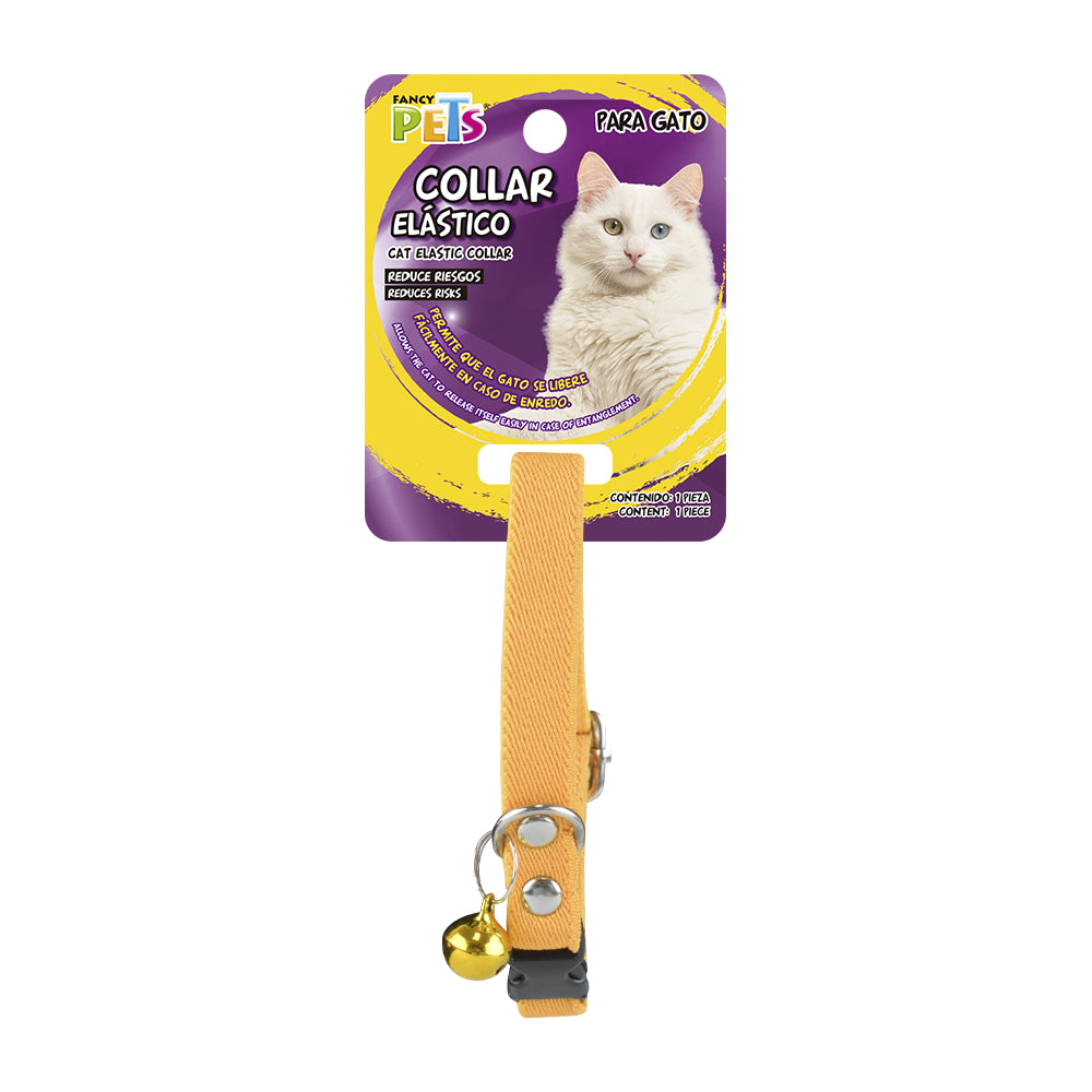 FANCY PETS - Collar Elástico con Cascabel para Gato
