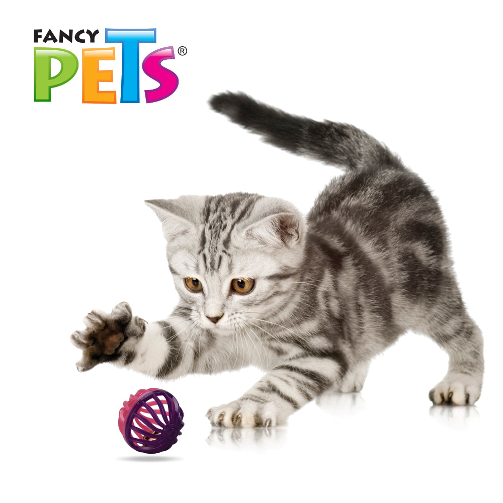FANCY PETS - Juguete Para Gato Pelotas Bicolor 4 Pzas