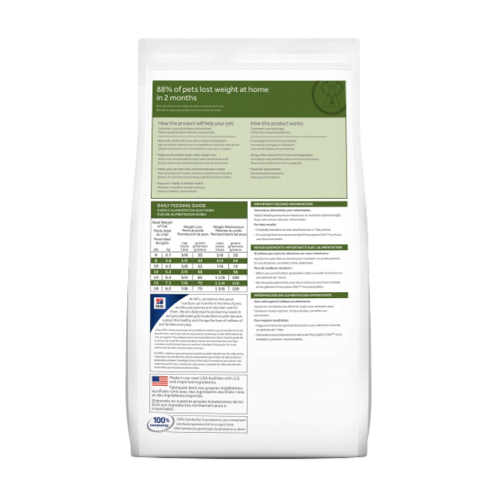 HILL'S PRESCRIPTION DIET - Metabolic Alimento Seco Para Gato Adulto Control de Peso 3.85 Kg