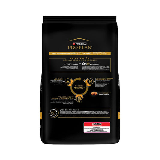 PRO PLAN - Reduced Calorie Alimento Seco Para Perro Adulto Raza Medianas y Grandes Sabor Pollo 3 kg
