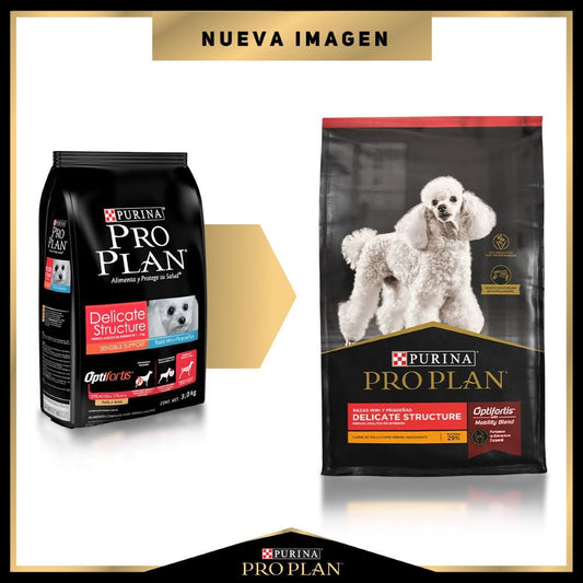 PRO PLAN - Delicate Structure Alimento Seco Para Perro Adulto Estructura Delicada Razas Mini y Pequeñas Pollo 3 kg