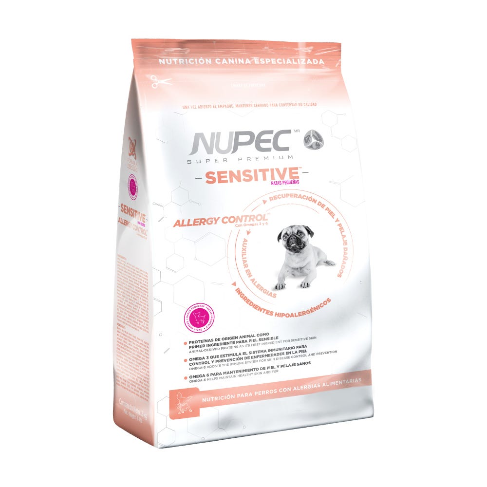 NUPEC - Sensitive Alimento Seco Alergias Alimentarias Perro Adulto Razas Pequeñas 8kg