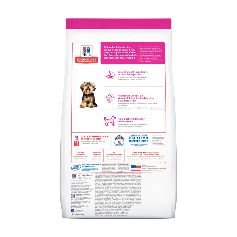 HILL'S SCIENCE DIET - Small Paws Alimento Seco Adulto Razas Mini y Pequeñas 2 kg
