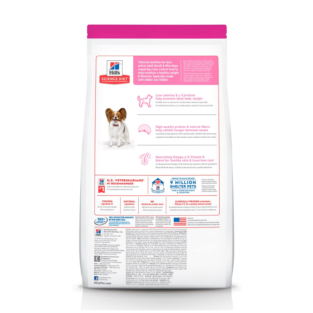 HILL'S SCIENCE DIET - Small Paws Light Alimento Seco Adulto Razas Mini y Pequeñas 7 kg