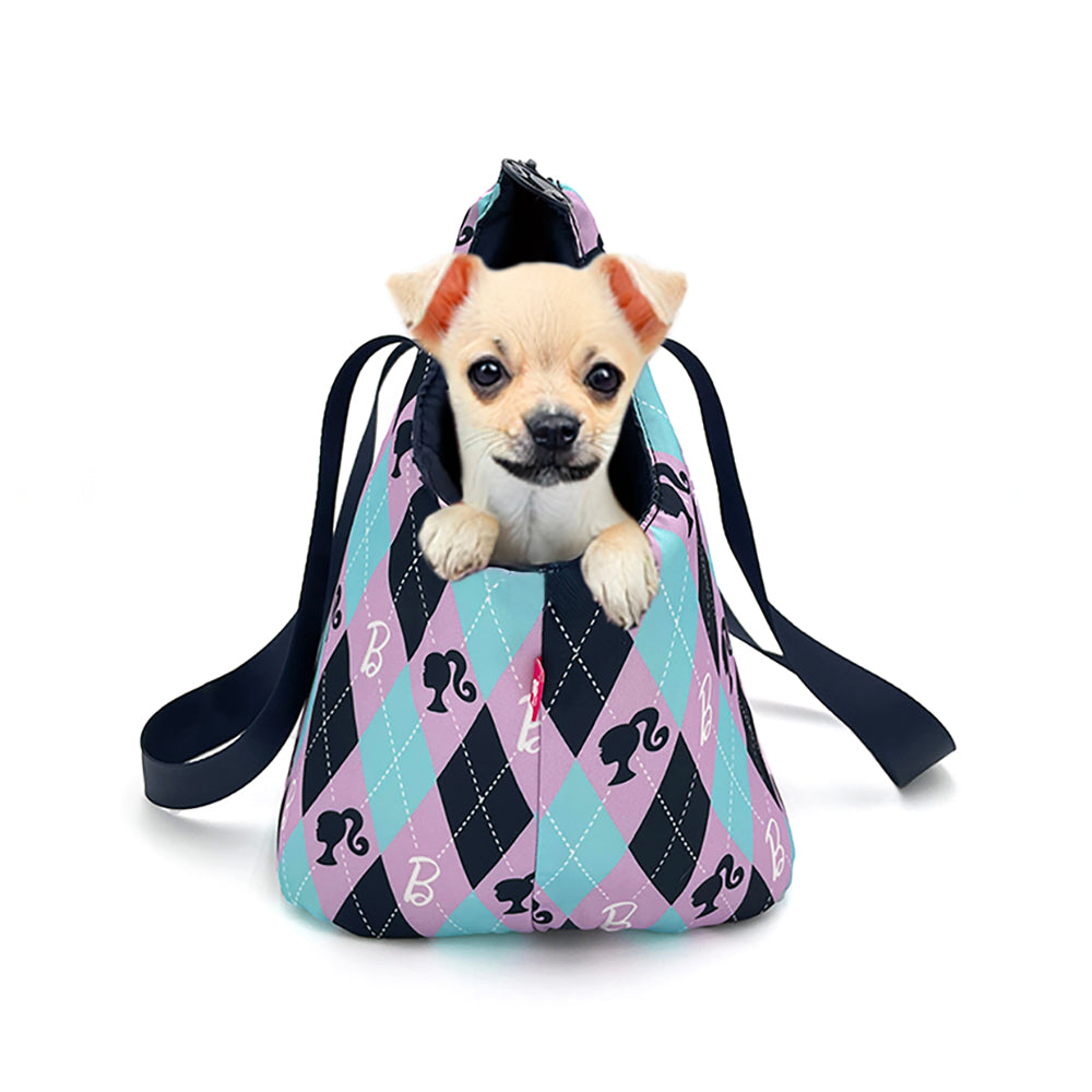 P&M - Bolsa Transportadora Barbie Para Perro y Gato Diseño Rombos