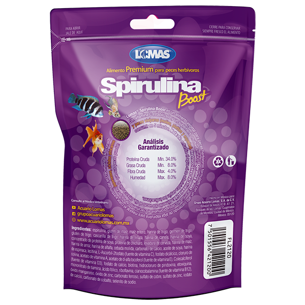 GRUPO LOMAS - Alimento Spirulina Boost Para Peces 70 g