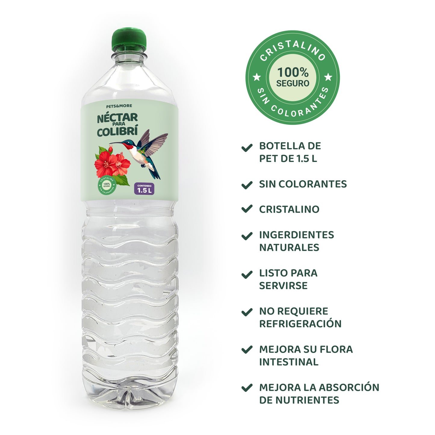 P&M - Nectar Para Colibri Natural 1.5 Lts