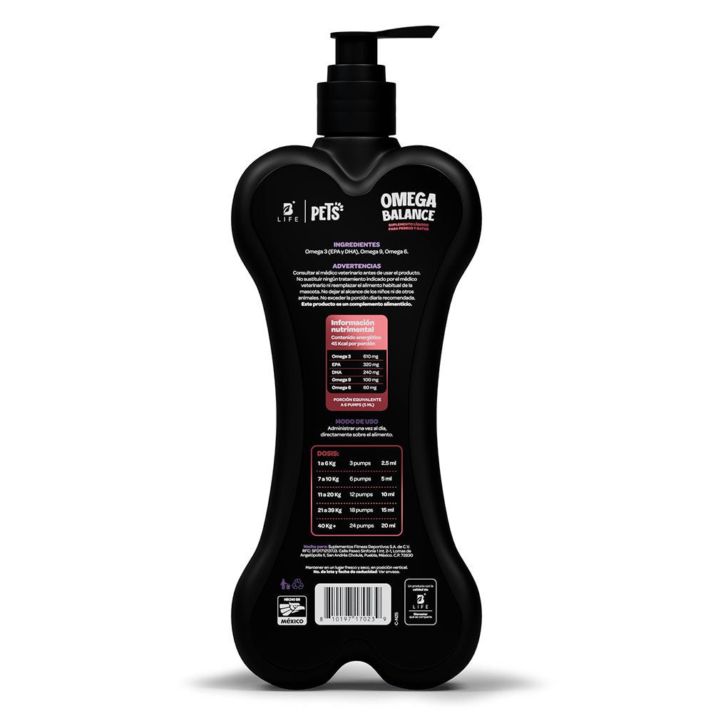 B LIFE - Aceite Omega Balance Para Perros y Gatos 500 ml
