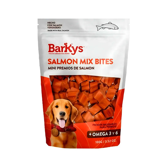 BARKYS - Premios Bites Para Perro Sabor Salmon Mix 100 g