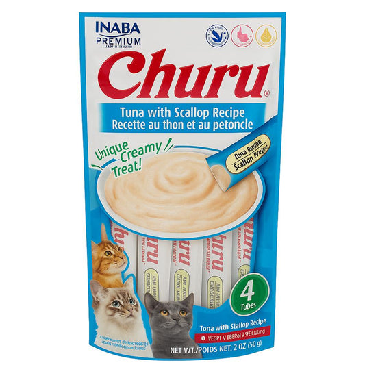Churu Alimento Premium Pouche Tuna Scallop 4 Pzas 