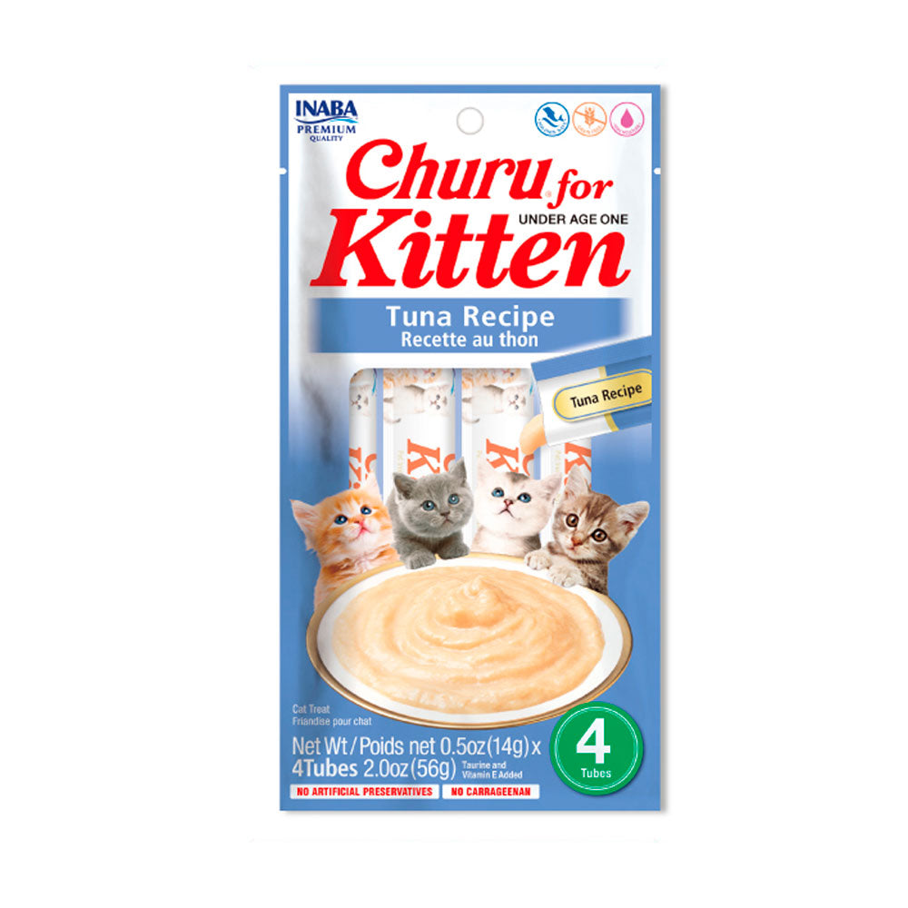 CHURU - Premios Para Gatito Kitten Sabor Atún 4 Pzas
