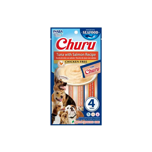 CHURU - Premios Para Perro Sabor Salmón y Atún 4 Pzas