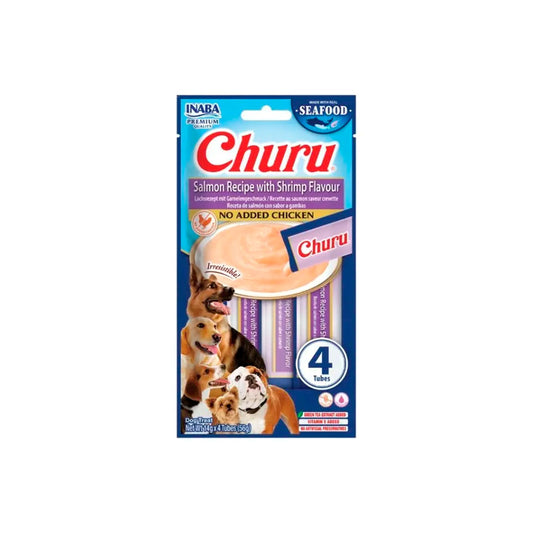 CHURU - Premios Para Perro Sabor Salmón y Camarón 4 Pzas