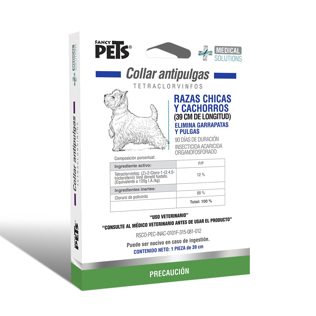 FANCY PETS - Collar Antipulgas Para Perro Medical Solutions Razas Chicas Y Cachorros