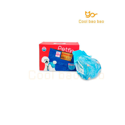 COOL BAO BAO - Pañal Desechable Para Perro Color Azul Talla M