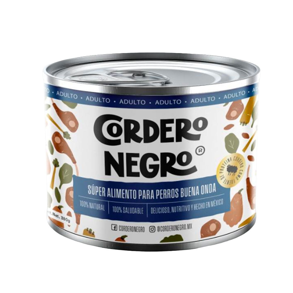 CORDERO NEGRO - Alimento Húmedo En Lata Para Perro Receta Cordero 380 g