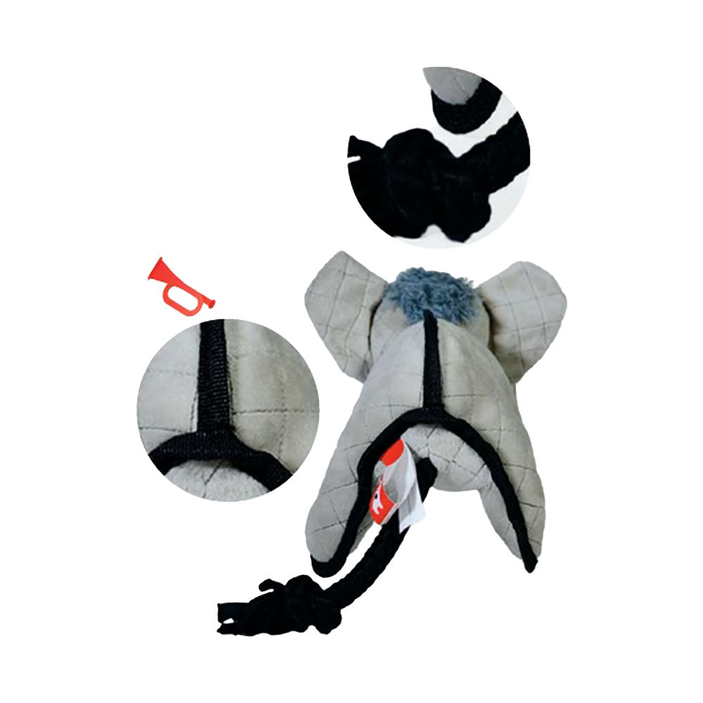 D-PELUCHE - Peluche con Forma de Elefante Para Perro 30 Cm