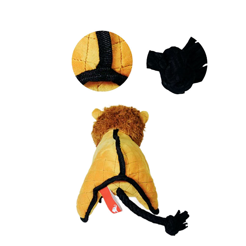 D-PELUCHE - Peluche con Forma de Leon Para Perro 27 Cm