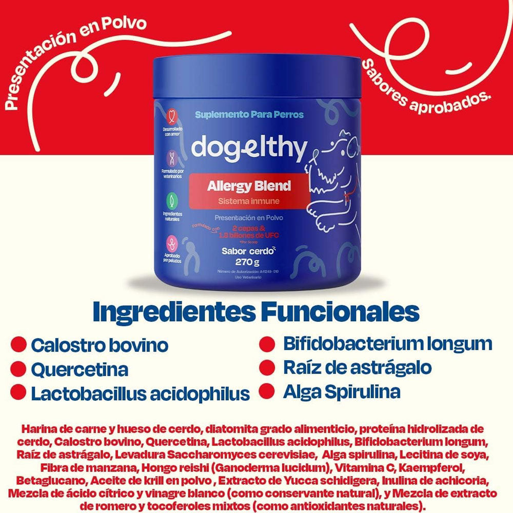DOGELTHY - Suplemento Contra Alergias Para Perro Allergy Blend 270 g